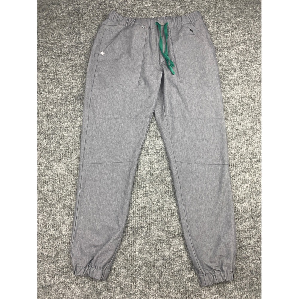 Figs Scrub Pants Womens Small Grey Medical Nurse Doctor Jogger Snap Pockets
